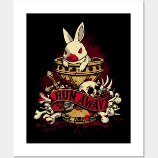 Run Away - Deadly Cute Geek Movie Rabbit Posters and Art